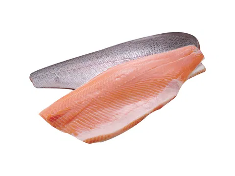 Salmon fillet (Oncorhyncus Keta) skin on IQF 0,8-1,2kg/pcs 15kg/# 20% glazing