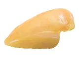 Fresh chicken breast yellow halved  