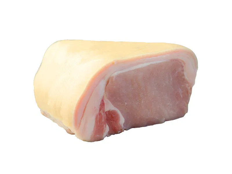 Schweinskarree mit Schwarte o.Kn.