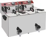 Asztali elektromos 2x8 literes fritőz fedővel  