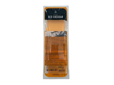 Cheddar sajt szeletelt vörös
