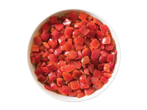 Red pepper diced 10x10