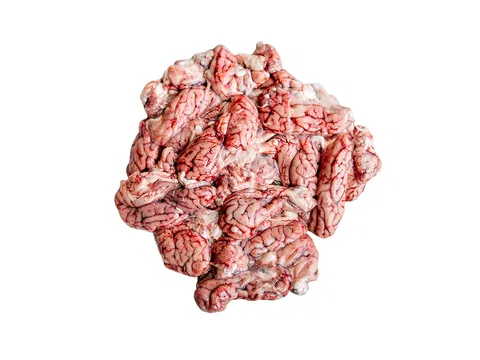 Schweinshirn vakuumverpackt