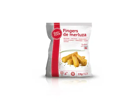 Seehecht fingers mit Petersielien und Knoblauch