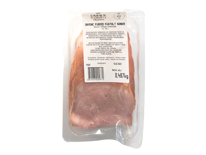 Smoked, sliced sauna-ham