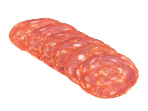 Chorizo salami geschnitten
