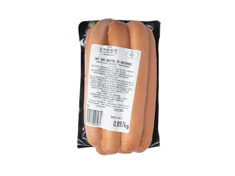Hot dog with cheese and bacon