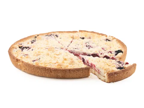 Roten Früchten-Crumble-Kuchen geschnitten FABIÉ 90 g/db